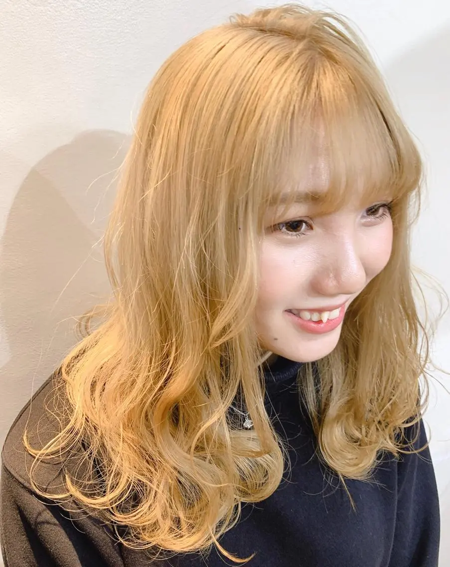 ミディアム カット ヘアカラー トリートメント 一ノ瀬 暁のヘアスタイル