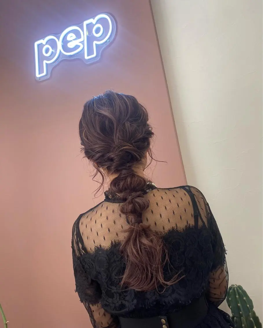 ロング ヘアアレンジ ヘアセット pep natsumiのヘアスタイル
