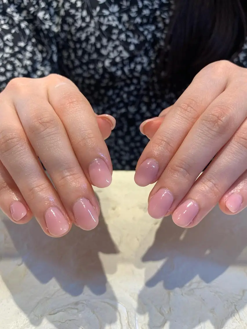 ネイル 桜ネイル ワンカラーネイル マキノ ユイのネイルデザイン