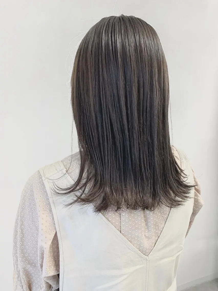 ミディアム カラー ブリーチなし透明感 🍀梅田・増田のヘアスタイル