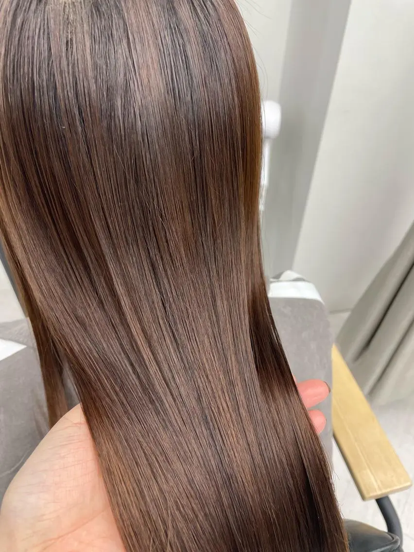 ショート カラー パーマ ヘアアレンジ メンズ キッズ ネイル マツエク・マツパ アイブロウ mona/ ストレートスタイル✨のヘアスタイル