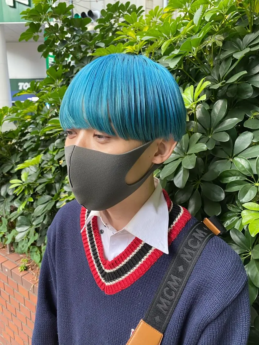 メンズ カラー ブリーチ/ウルフ特化 渋谷カルチャー交差点のヘアスタイル