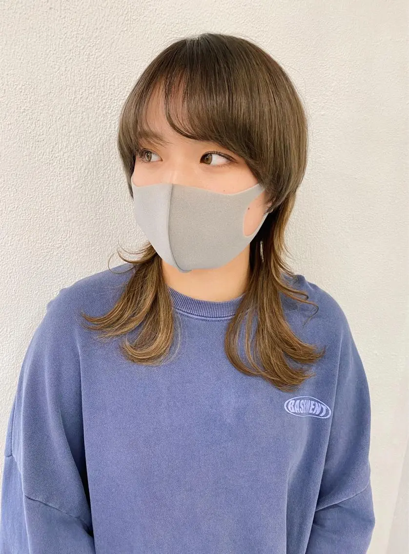 ショート カラー レイヤーウルフ エクステ磯部のヘアスタイル