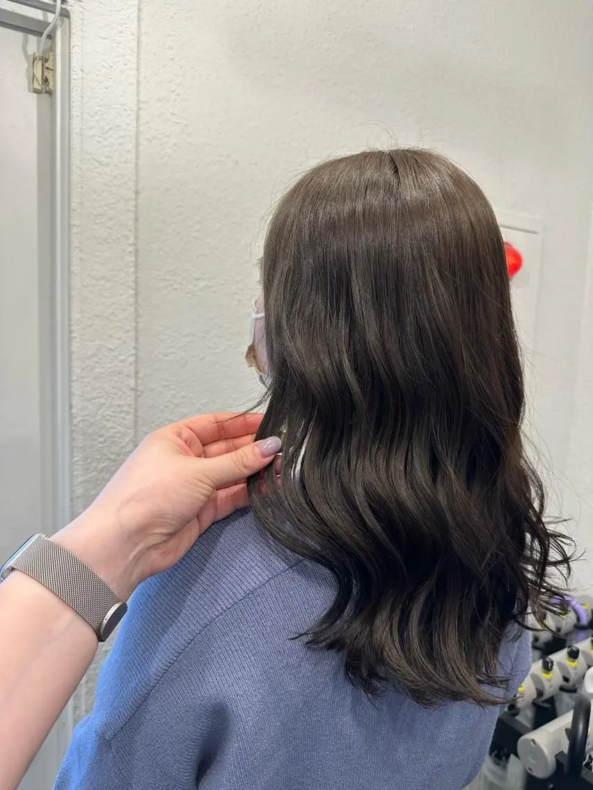 ミディアム カラー ヘアアレンジ カット ヘアカラー トリートメント DANY🦋名駅✂︎ 艶髪/透明感カラーのヘアスタイル