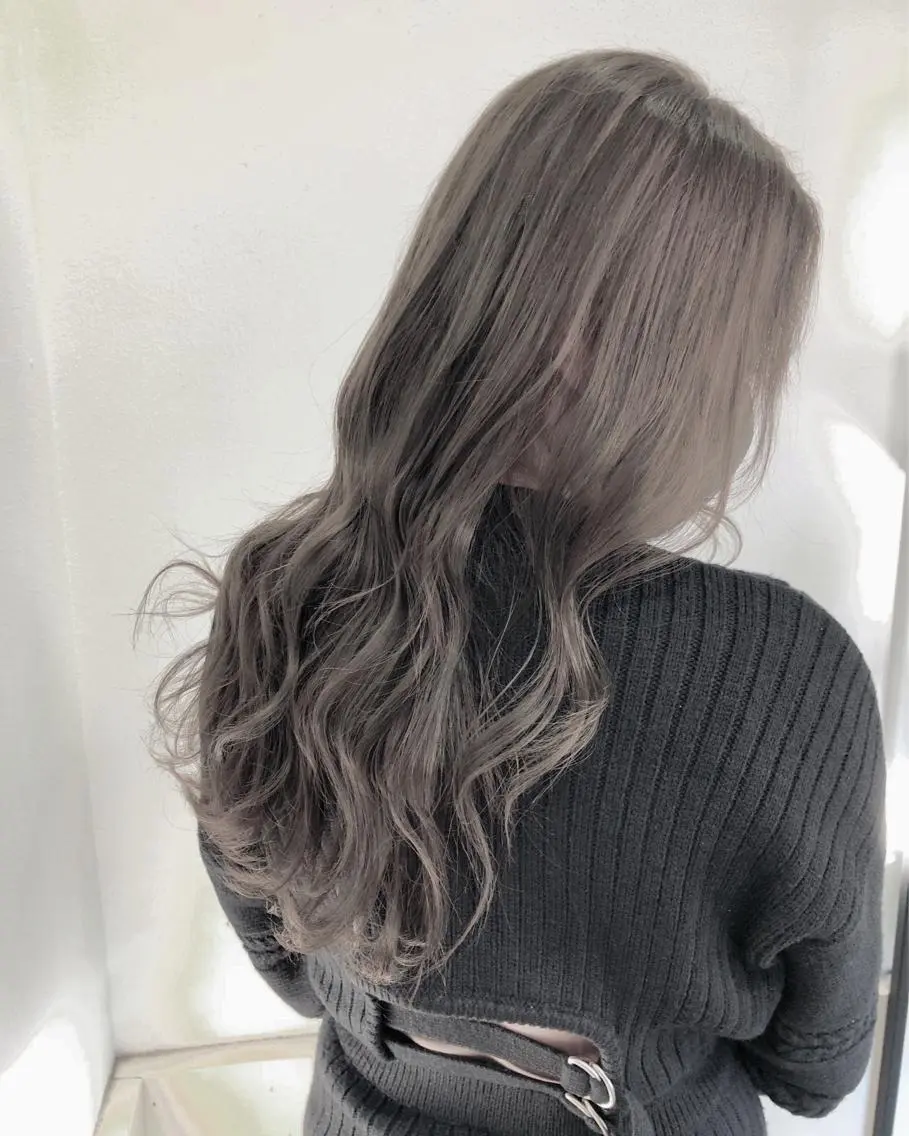 ミディアム カラー グレージュ ヘアカラー トリートメント GiseL天神カラー 髪質改善/ブリーチのヘアスタイル