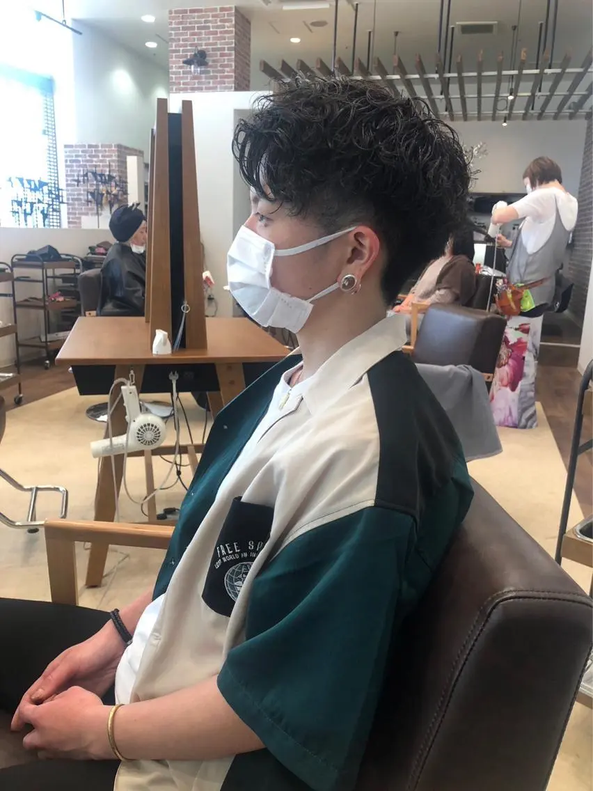 ショート カラー パーマ メンズ TELA HAIR 大輪のヘアスタイル