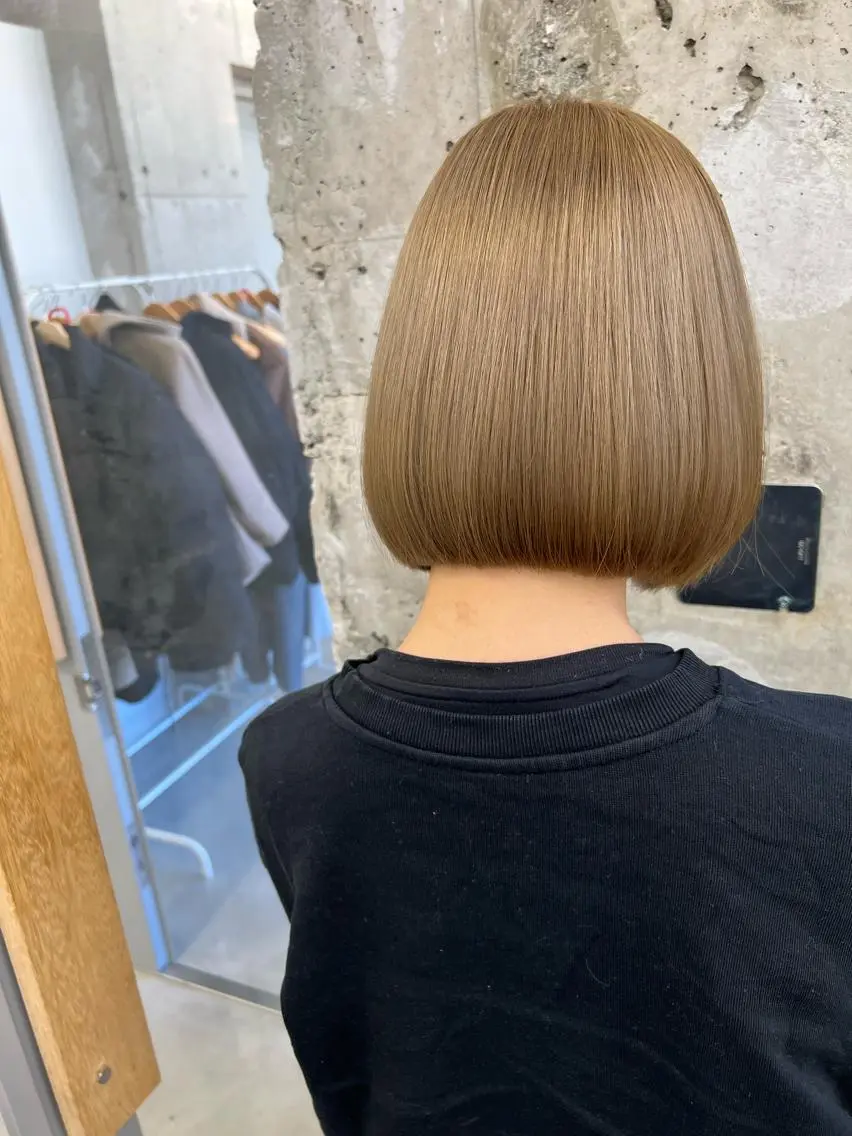 ショート カラー ブリーチ 透明感カラー ブリーチなしカラー 髪質改善 トリートメント カット ヘアカラー トリートメント 【ネウィ天王寺 】seiyaのヘアスタイル