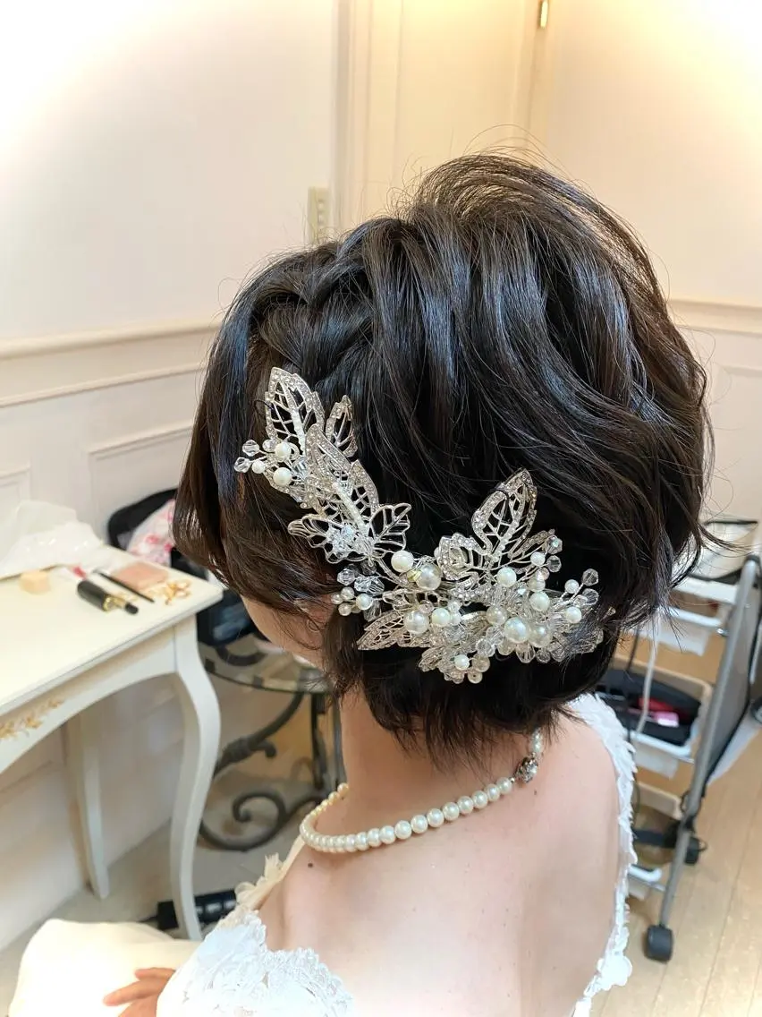 ショート ヘアアレンジ ショートヘア ヘアセット 鈴木 沙羅のマツエク・マツパデザイン
