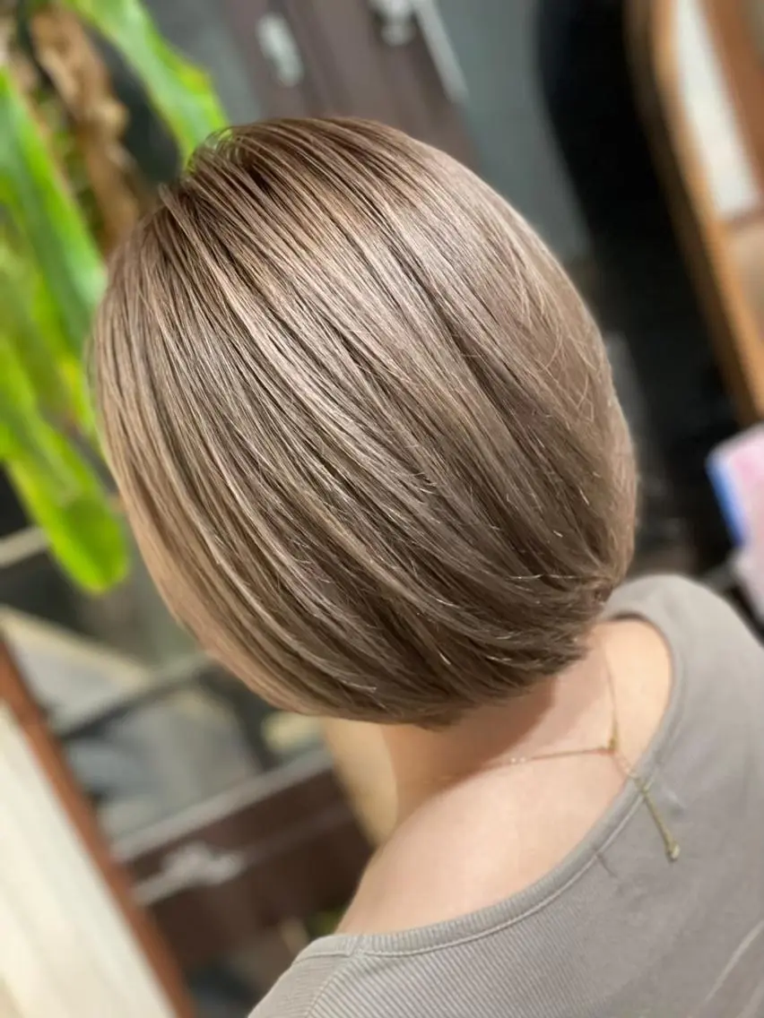 ミディアム パーマ 朝の10分に余裕を 美髪矯正専門 服部のヘアスタイル