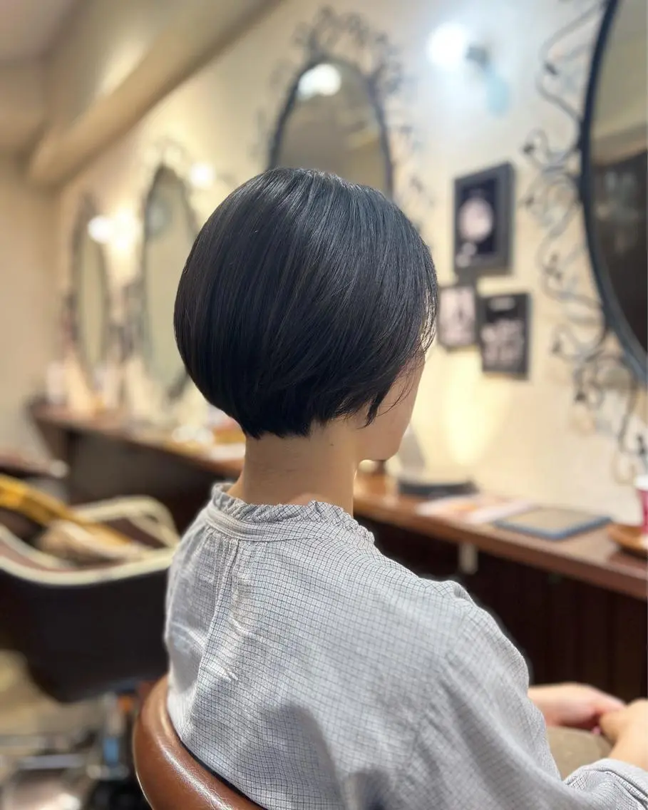 ショート 丸みショート ショートヘア 【髪質改善】ena 縮毛矯正/落合/新宿のヘアスタイル
