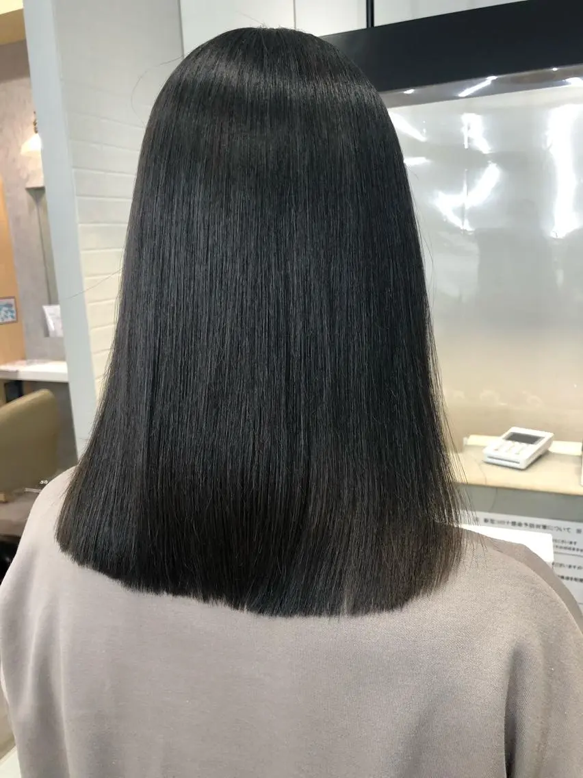 セミロング カット 縮毛矯正 トリートメント 【髪質改善特化･ 福田航洋】のヘアスタイル