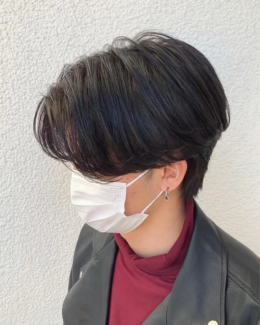 ミディアム メンズ カット パーマ ALLYS 中島史優のヘアスタイル