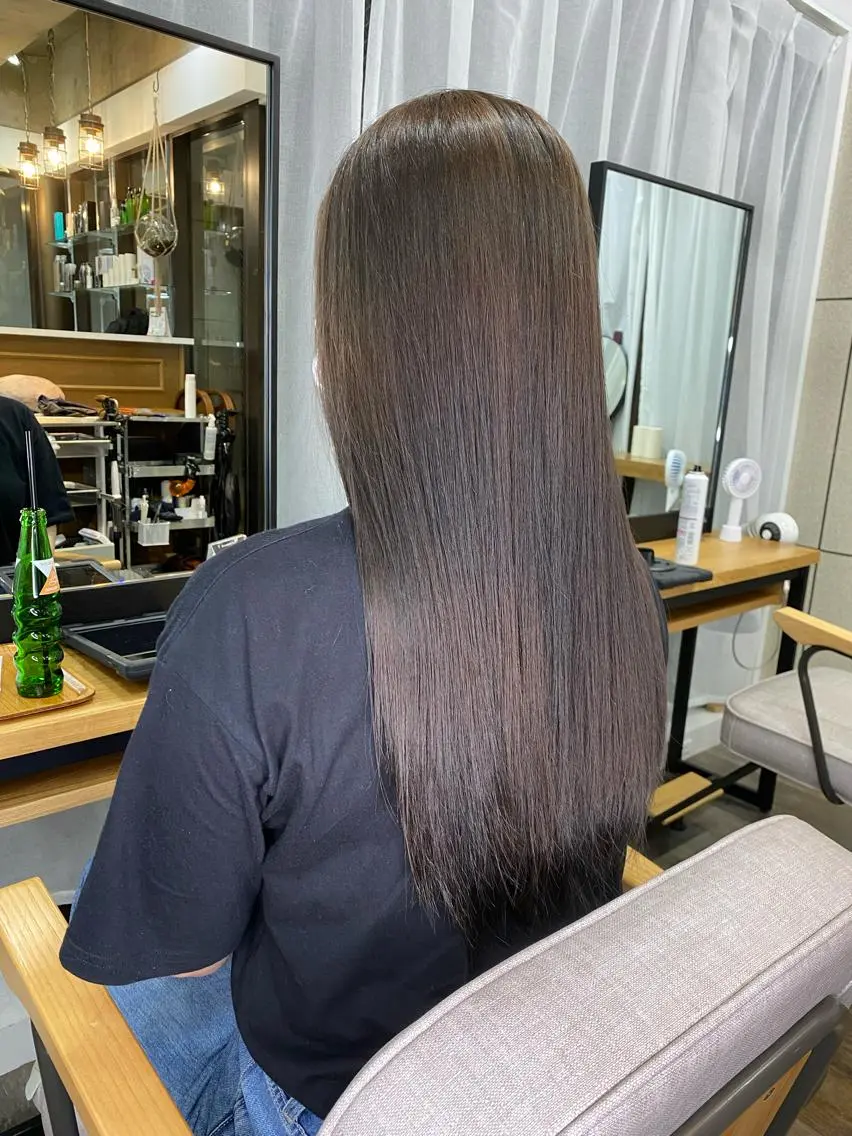 ロング カラー グレージュ 髪質改善 ロング トリートメント 統括マネージャー/ 髪のドクター/前原悟のヘアスタイル