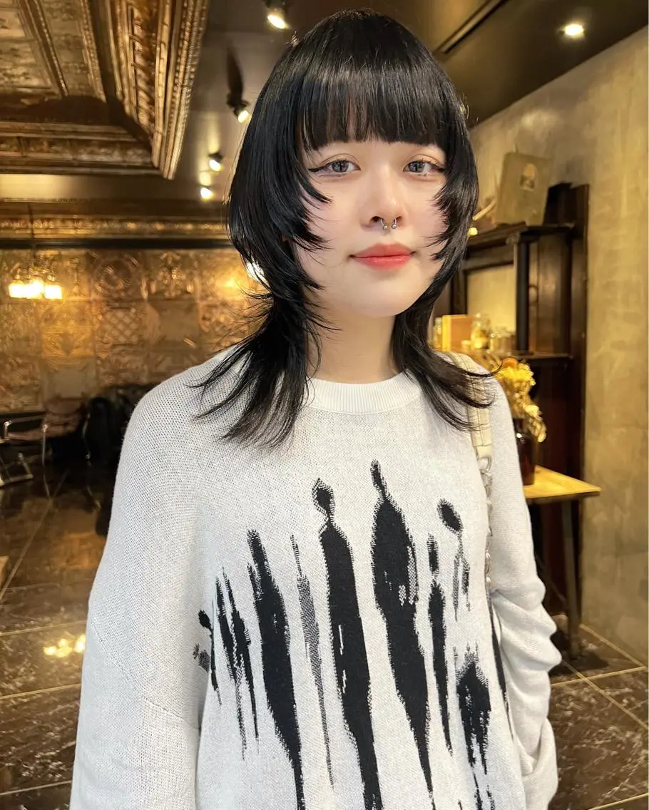 ミディアム カラー カット 圧倒的デザイン力 店長🎨RENAのヘアスタイル