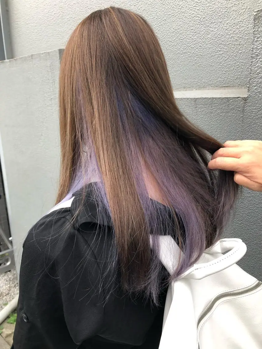 セミロング ヘアカラー トリートメント 🐆アンドウ チカコ🦓のヘアスタイル