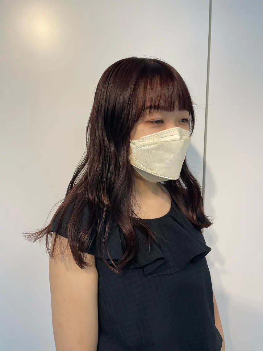 ロング カラー ピンクカラー 🍮中山詩乃🍮顔 まわりデザイン◎のヘアスタイル