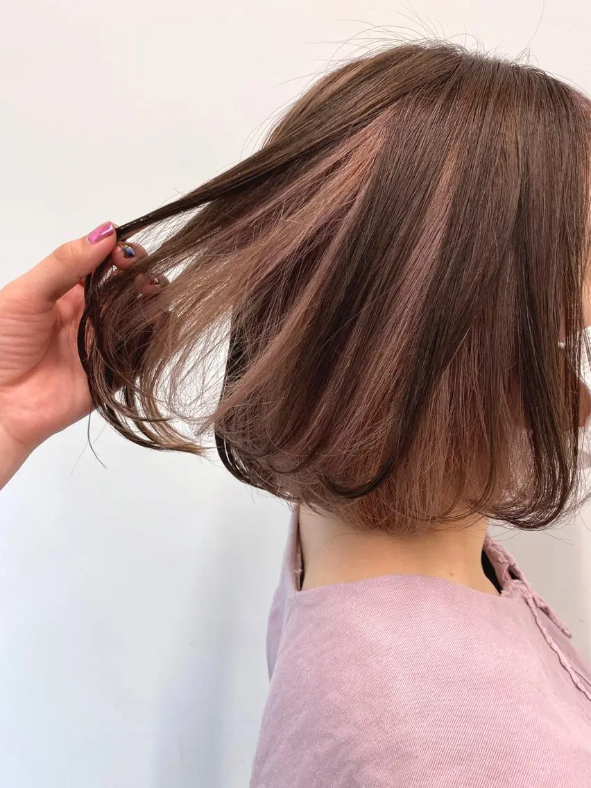 ミディアム カラー 韓国風ヘア Unami MIHA☘️*゜のヘアスタイル