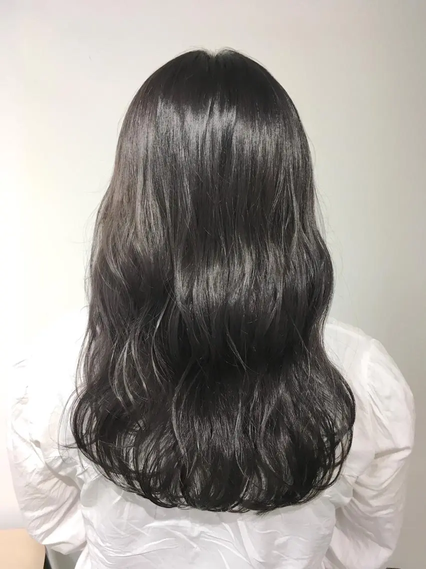 ロング カラー グレージュ ヘアカラー トリートメント ヘアセット yoshi ☆のヘアスタイル