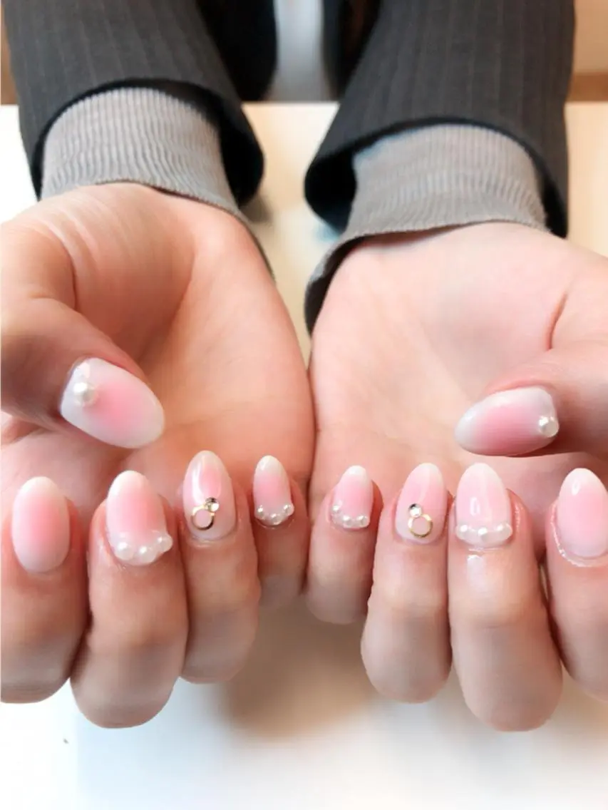 ネイル チークネイル ブライダルネイル Sunny side nailのネイルデザイン