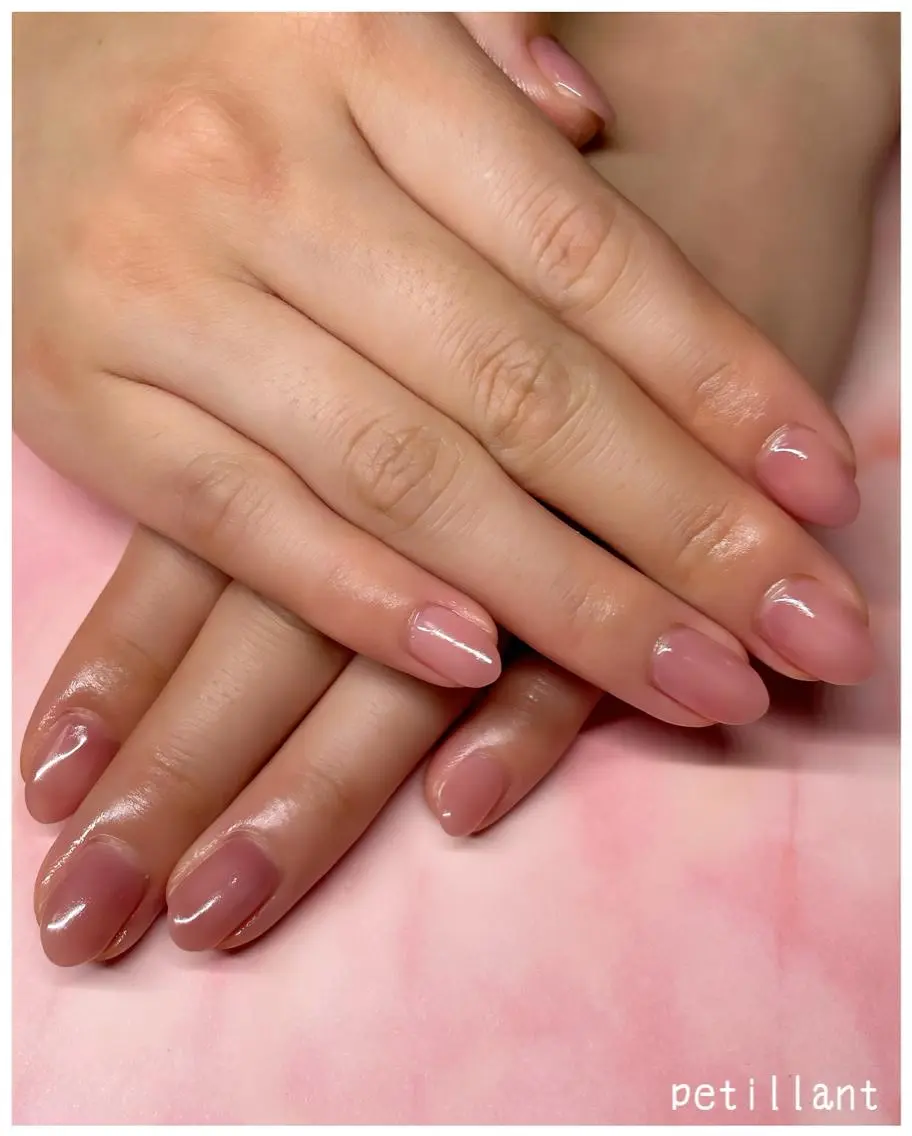 ネイル ワンカラーネイル シンプルネイル nail salon petillantのネイルデザイン
