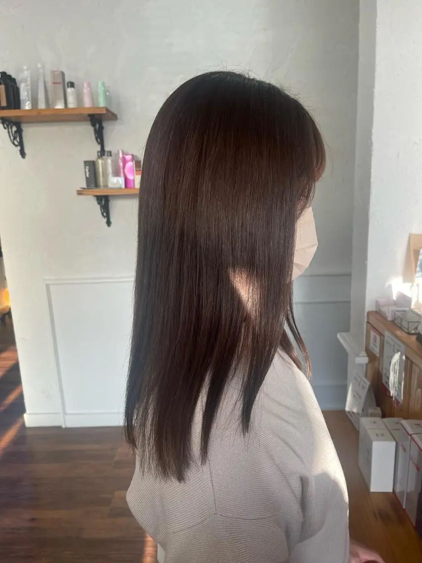 セミロング カット ヘアカラー トリートメント 関根 沙季のヘアスタイル