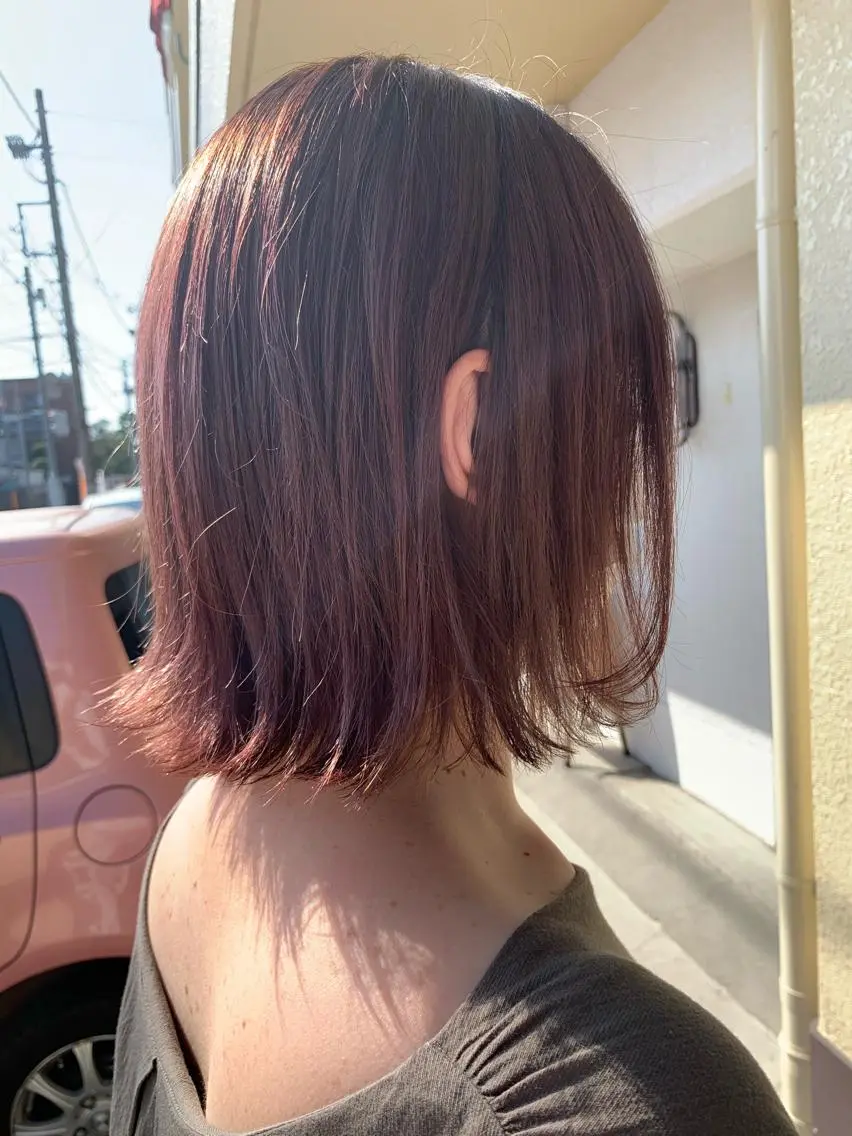 ショート ピンクラベンダー カット ヘアカラー yoshihara yuukiのヘアスタイル