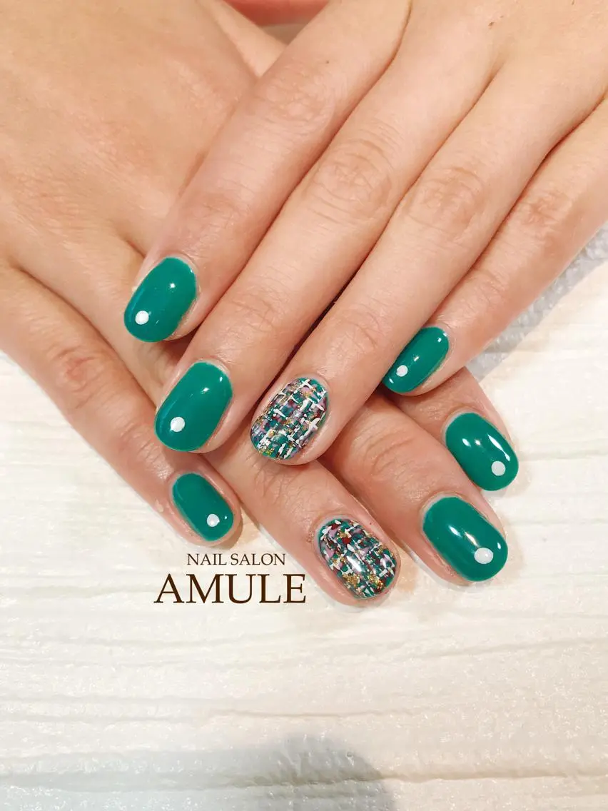 ネイル アートネイル ツイードネイル ハンドネイル NAILSALON AMULEのネイルデザイン