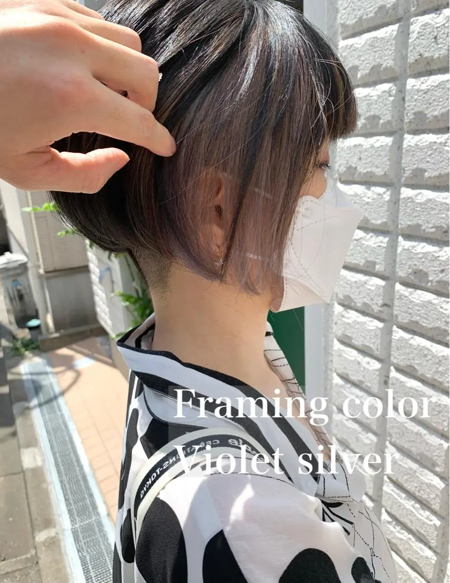 ショート アッシュ ミストバング カット ヘアカラー 🦋ショートカット 🦋Yu-Kiのヘアスタイル