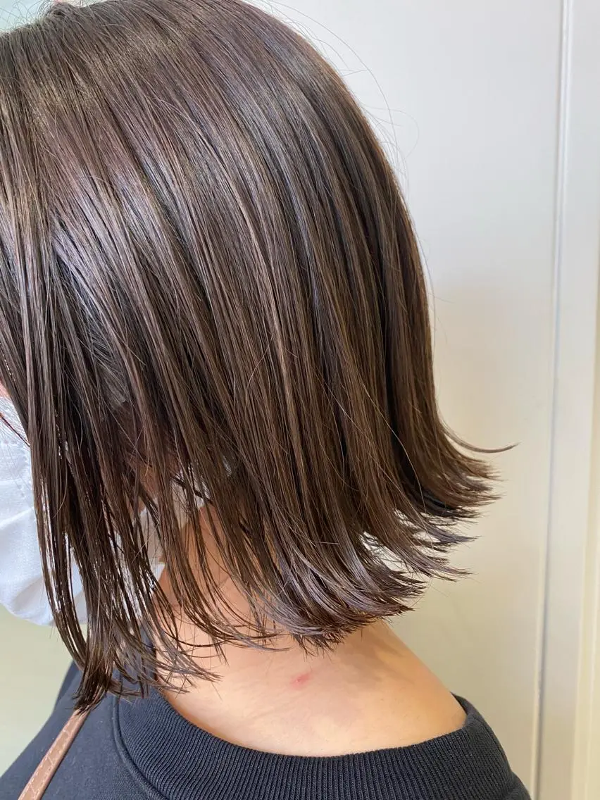 ショート カラー グレージュ オリーブグレージュ オリーブグレー ボブ/salut町田 🧡kanaのヘアスタイル