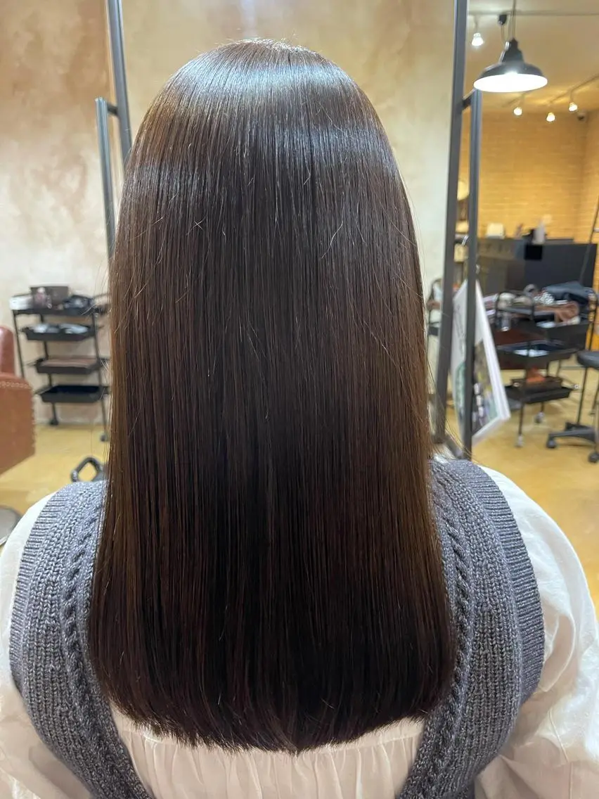 ロング 縮毛矯正 antica YOSHIのヘアスタイル