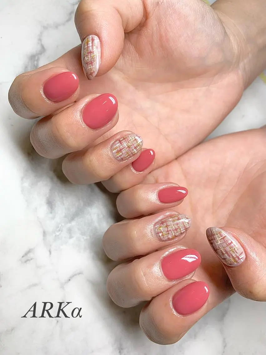 ミディアム ネイル ハンドネイル Nailsalon ARKαのネイルデザイン
