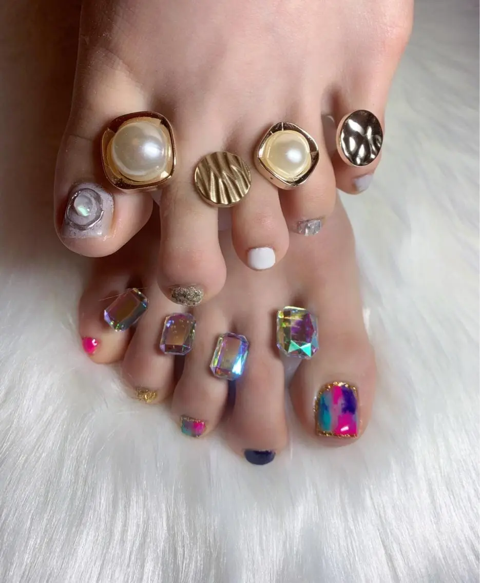 ネイル アニマル柄 アートネイル フットネイル ニュアンスネイル ネイルチップ x.1.0.nail ♡Cのネイルデザイン
