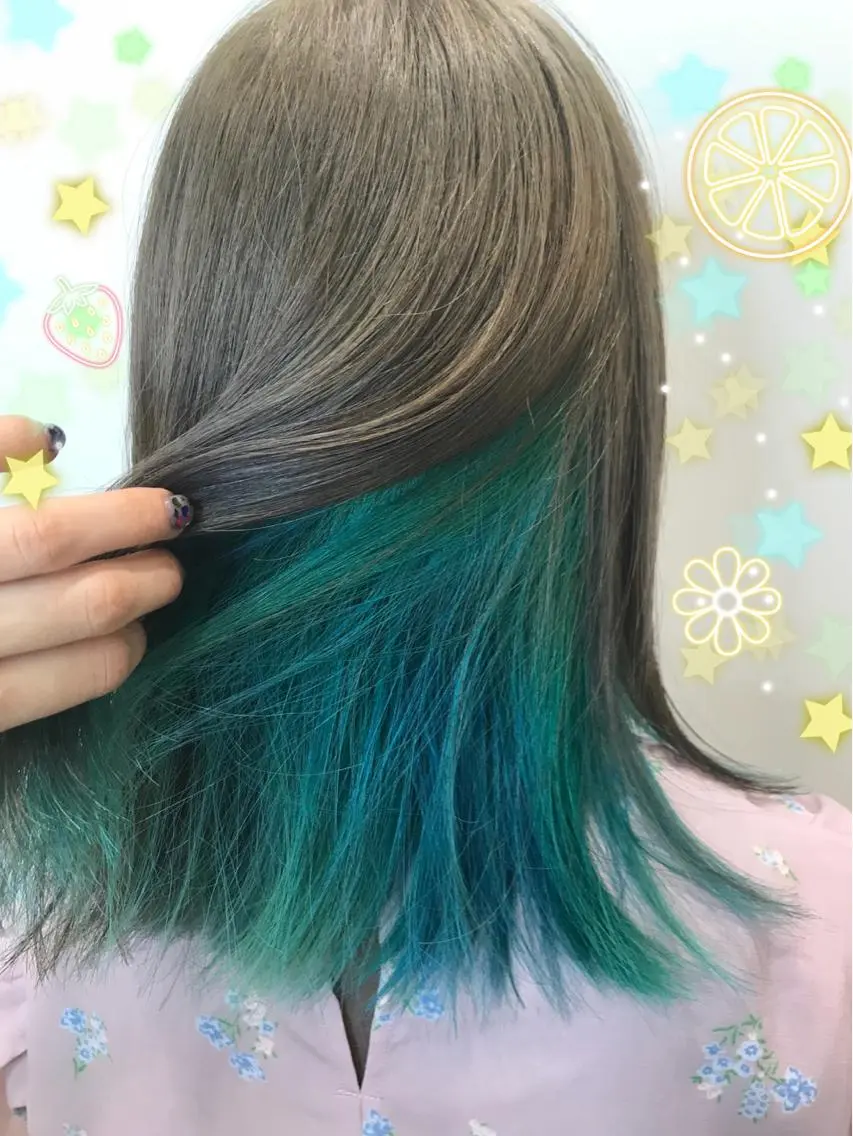 カラー ブリーチ インナーカラー 新宿駅近♡個室 ♡関口三都季🌜のヘアスタイル