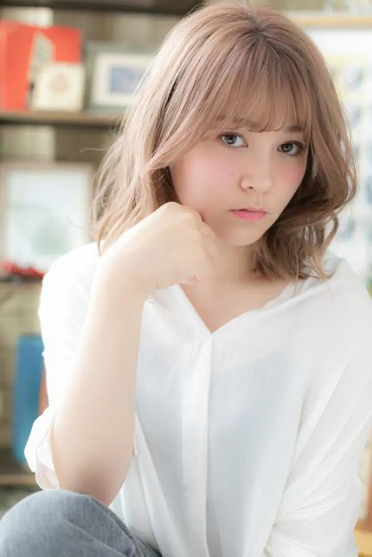 ミディアム カラー カット ヘアカラー トリートメント ヘッドスパ 🍀鶴貝 幸哉🍀のヘアスタイル