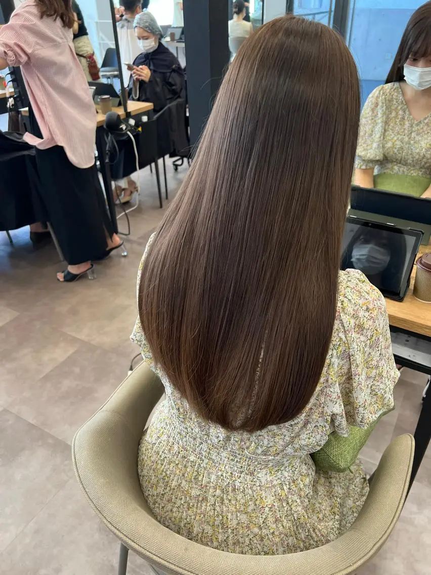 ミディアム カラー パーマ ヘアアレンジ メンズ キッズ ネイル マツエク・マツパ アイブロウ ⭐️銀座/ショート/ 艶カラー/りょうがのヘアスタイル