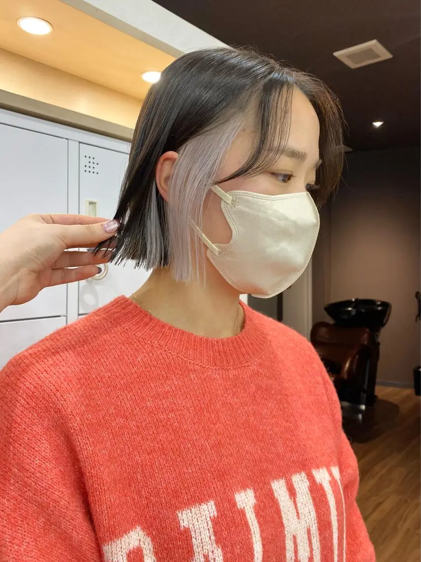 ショート カラー ヘアアレンジ ヘアカラー 小顔カット/艶 カラー特化♡MIHOのヘアスタイル