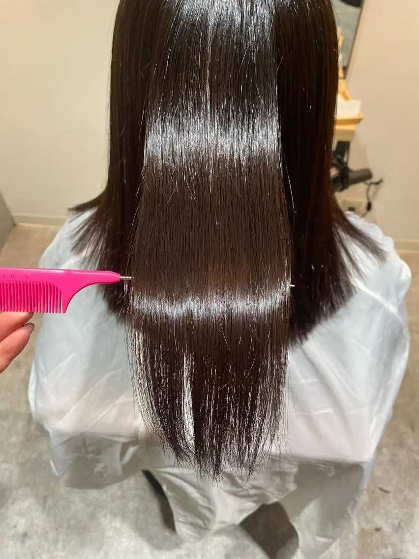 セミロング 縮毛矯正 カット 縮毛矯正 オスズ 🎀´-のヘアスタイル