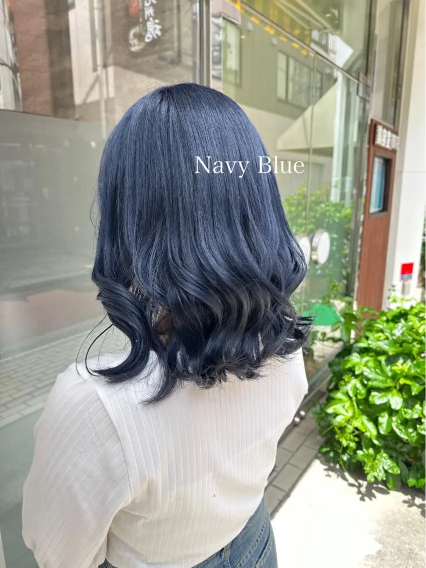 ミディアム カラー ブリーチ ブルーカラー ダブルカラー グラデーションカラー ハイライトカラー Blanco Color&Careのヘアスタイル