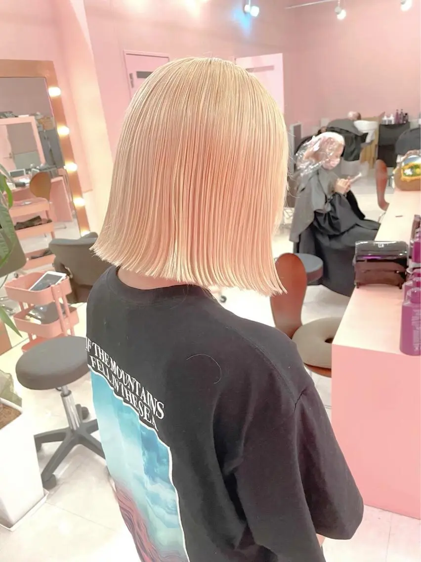 セミロング カラー ヘアカラー トリートメント ダブルカラー特化💍 tiam💍韓国ヘアのヘアスタイル