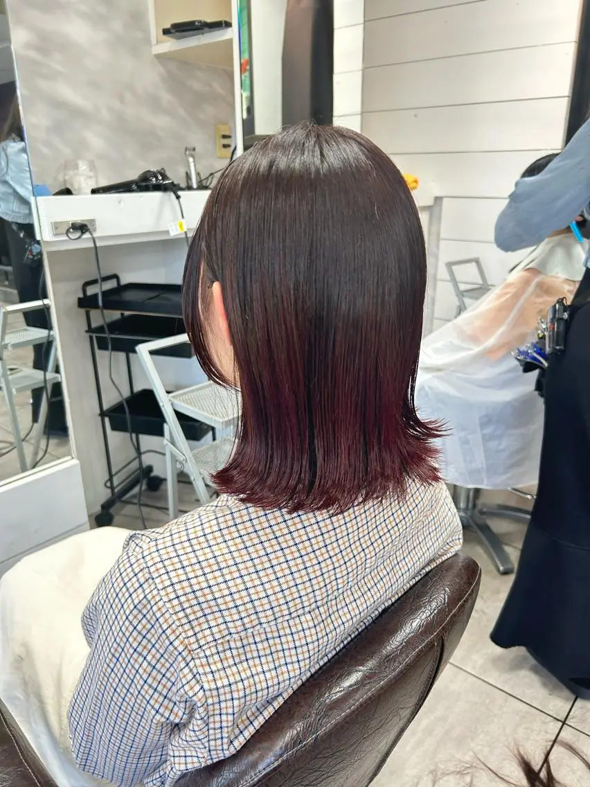 ミディアム レイヤー/艶髪カラー 森本くるみのヘアスタイル