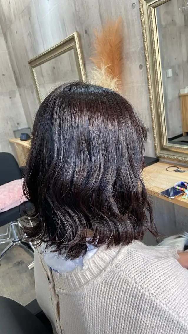 ミディアム カラー カット ヘアカラー トリートメント Sunny side 大名 RIOのヘアスタイル