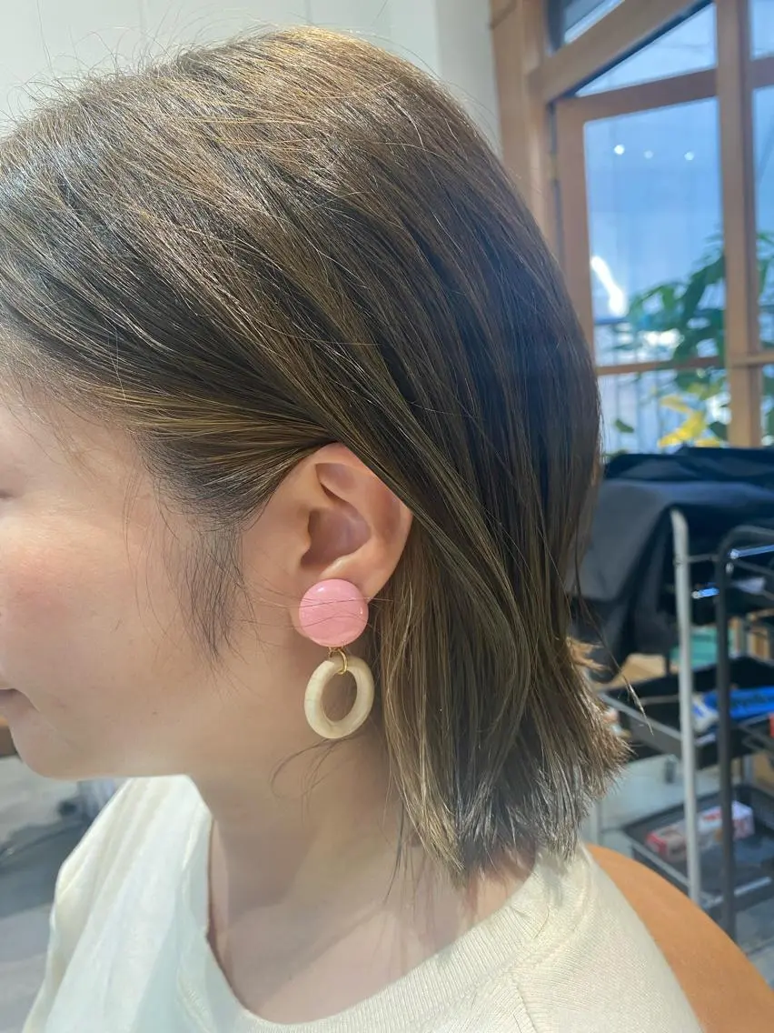 ショート 似合わせレイヤー 阿波座/ふじむらのヘアスタイル