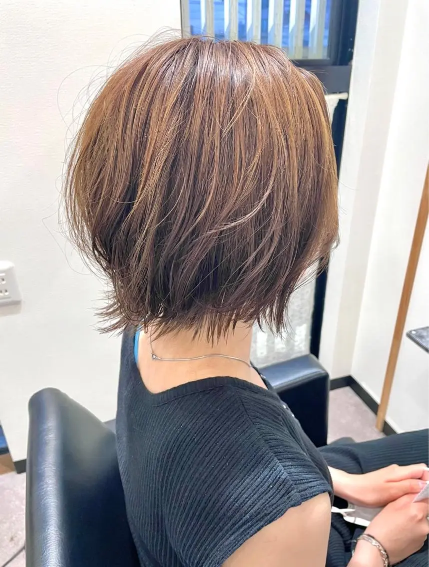 ミディアム 【半個室サロン】 山本 崇仁のヘアスタイル