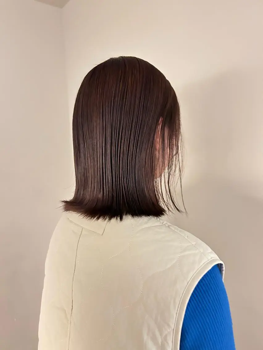 ミディアム カラー パーマ ヘアアレンジ メンズ キッズ ネイル マツエク・マツパ アイブロウ パープルカラー パープル 薄暮 マツイ　レンのヘアスタイル