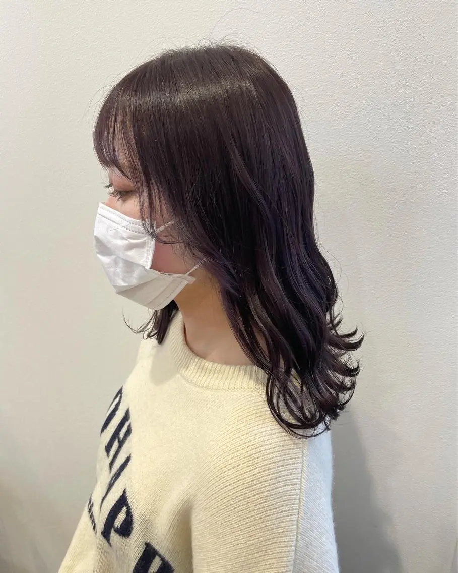 セミロング カラー 長山 茉白のヘアスタイル