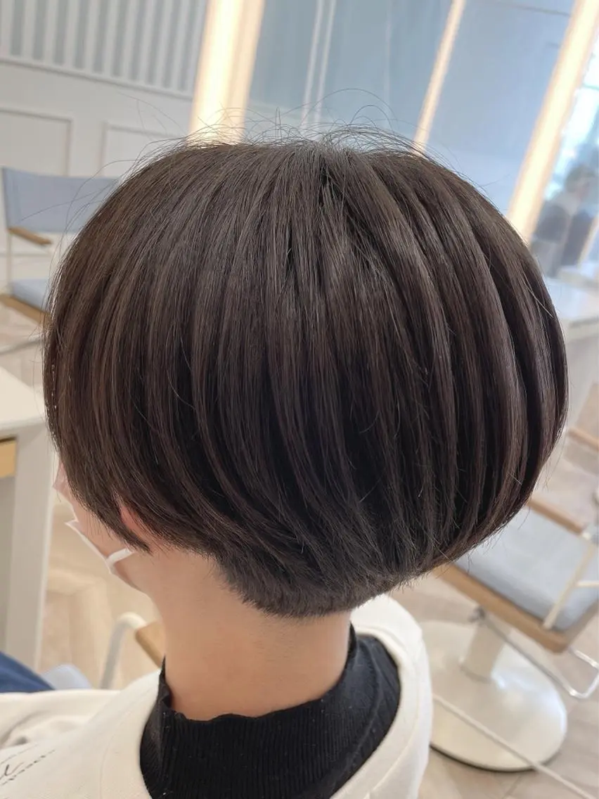 ショート カット 縮毛矯正 透明感カラー/ブリー チ✨駒場　笙のヘアスタイル