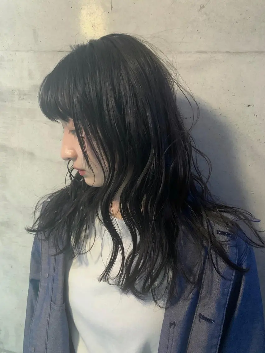 セミロング パーマ カット パーマ __ みずきのヘアスタイル