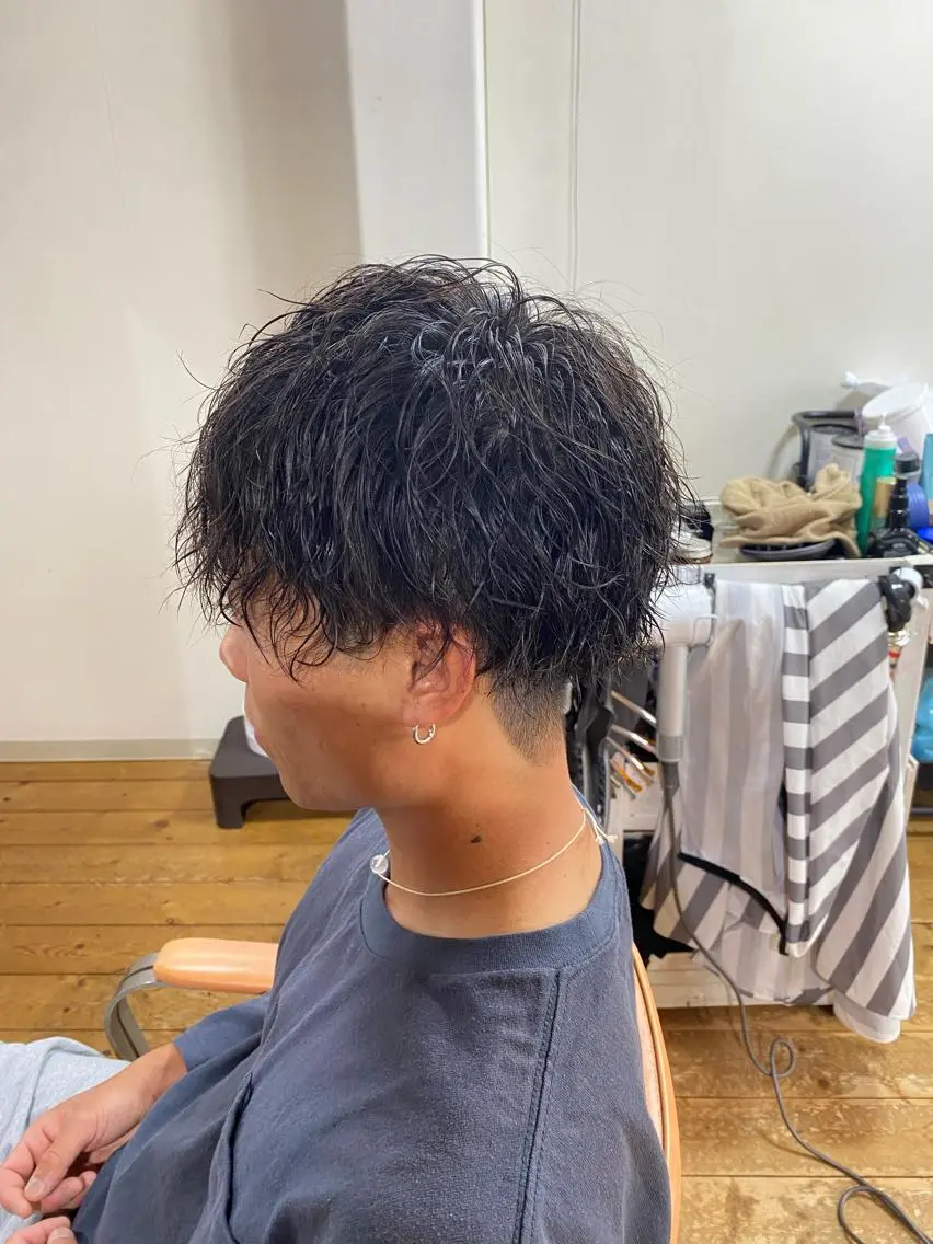 パーマ メンズ カット パーマ タカハシ ユウヤのヘアスタイル