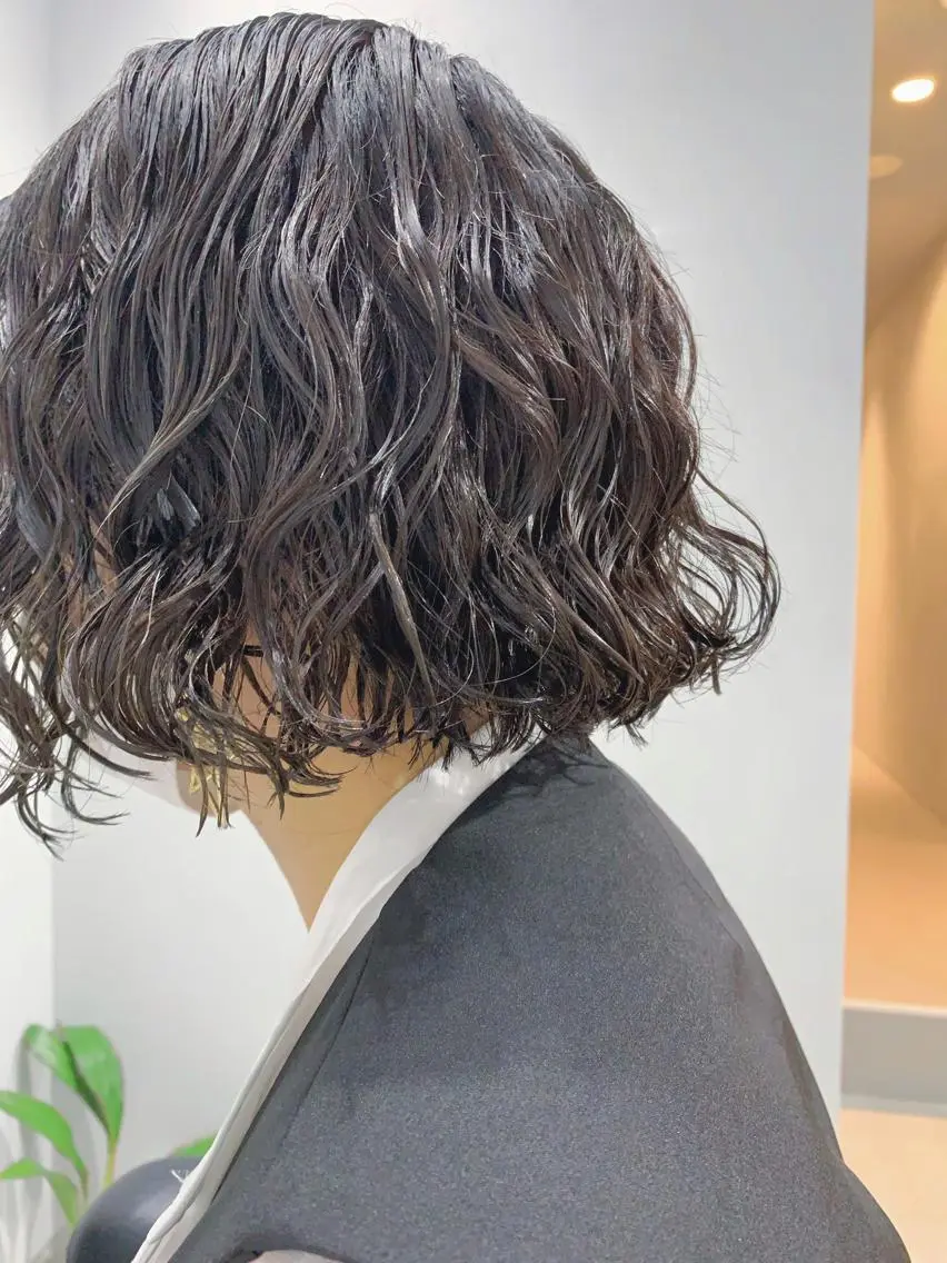 パーマ カット パーマ トリートメント ボブパーマコテ巻き風 パーマNo1深江秀平のヘアスタイル