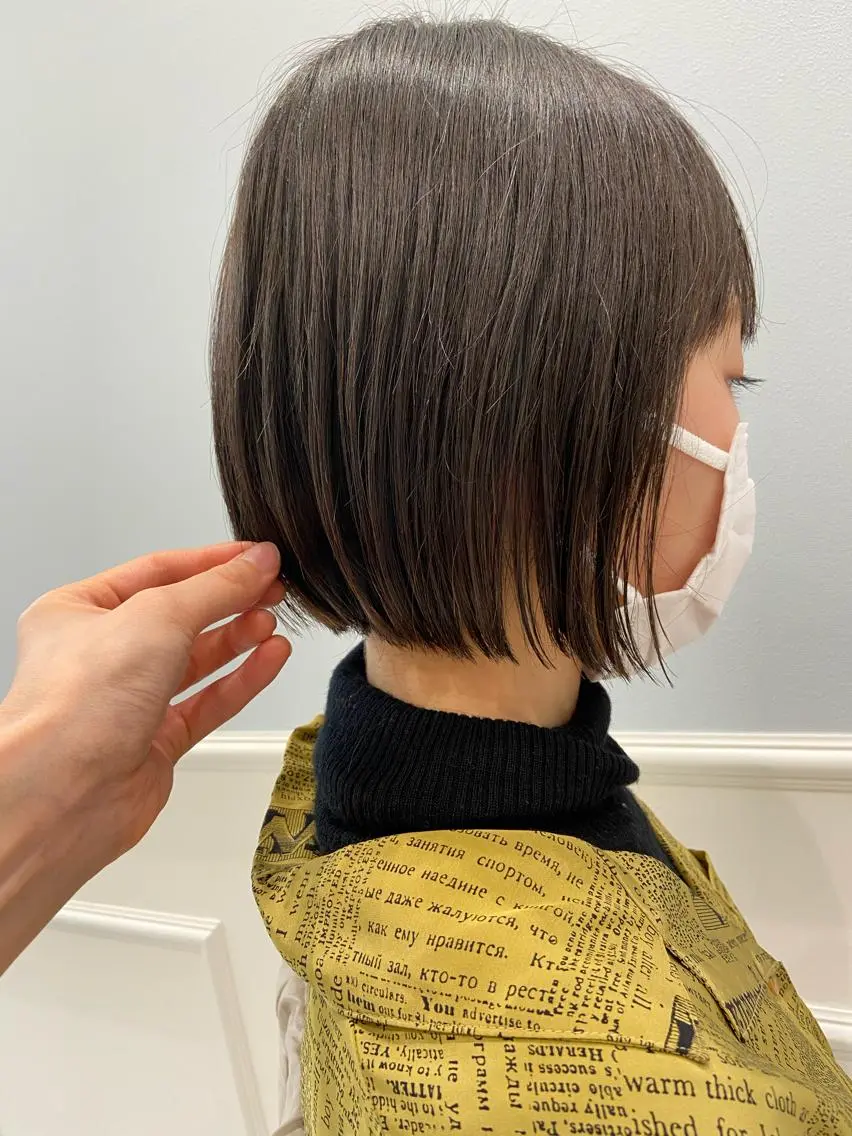 ショート カット 縮毛矯正 透明感カラー 松田晃代のヘアスタイル